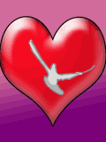 Gif animé coeur pendentif